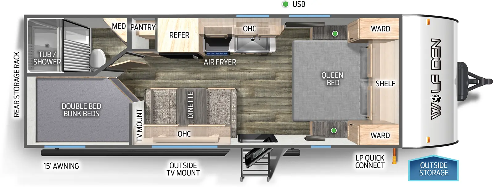 Grey Wolf 22MKSE Floorplan